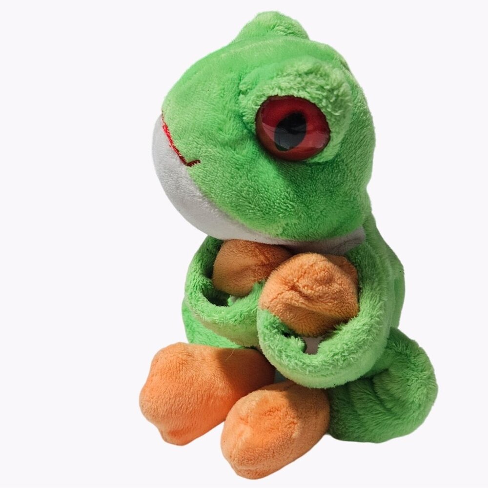 Wild Republic Huggers Red Eyed Tree Frog 8 in Plush Slap Bracelet Stuffed Animal